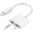 Compatible Lightning to 3.5mm Jack Splitter Adapter 2 in 1