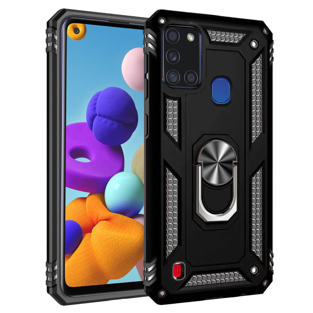 Compatible Ring Armor Case For Samsung Galaxy A21S SM-A217f